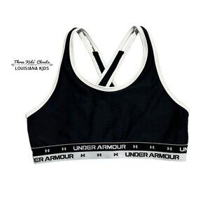 Under Armour Girls Sz L Black Sports Bra